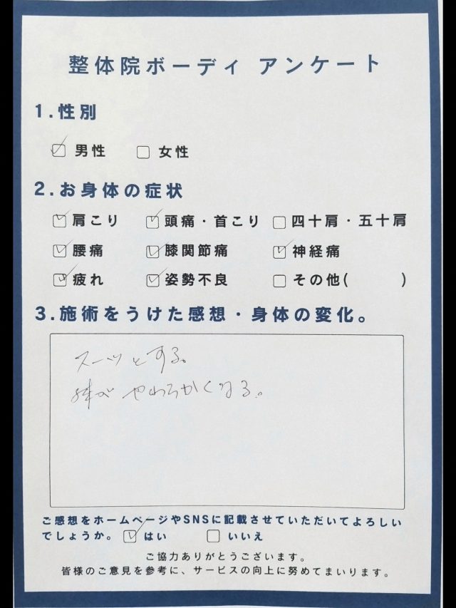 アンケート用紙